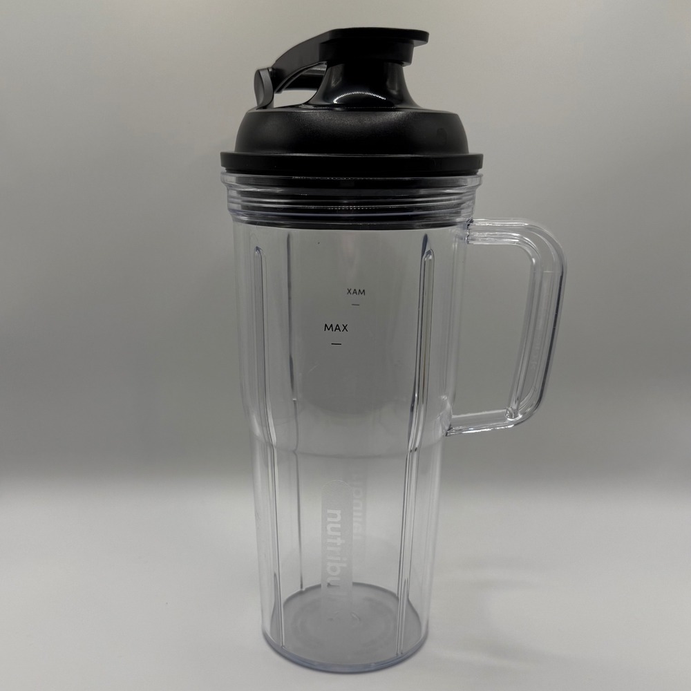 NutriBullet Blender Cup Replacement 24oz Clear Excellent Flip Top Lid Handle